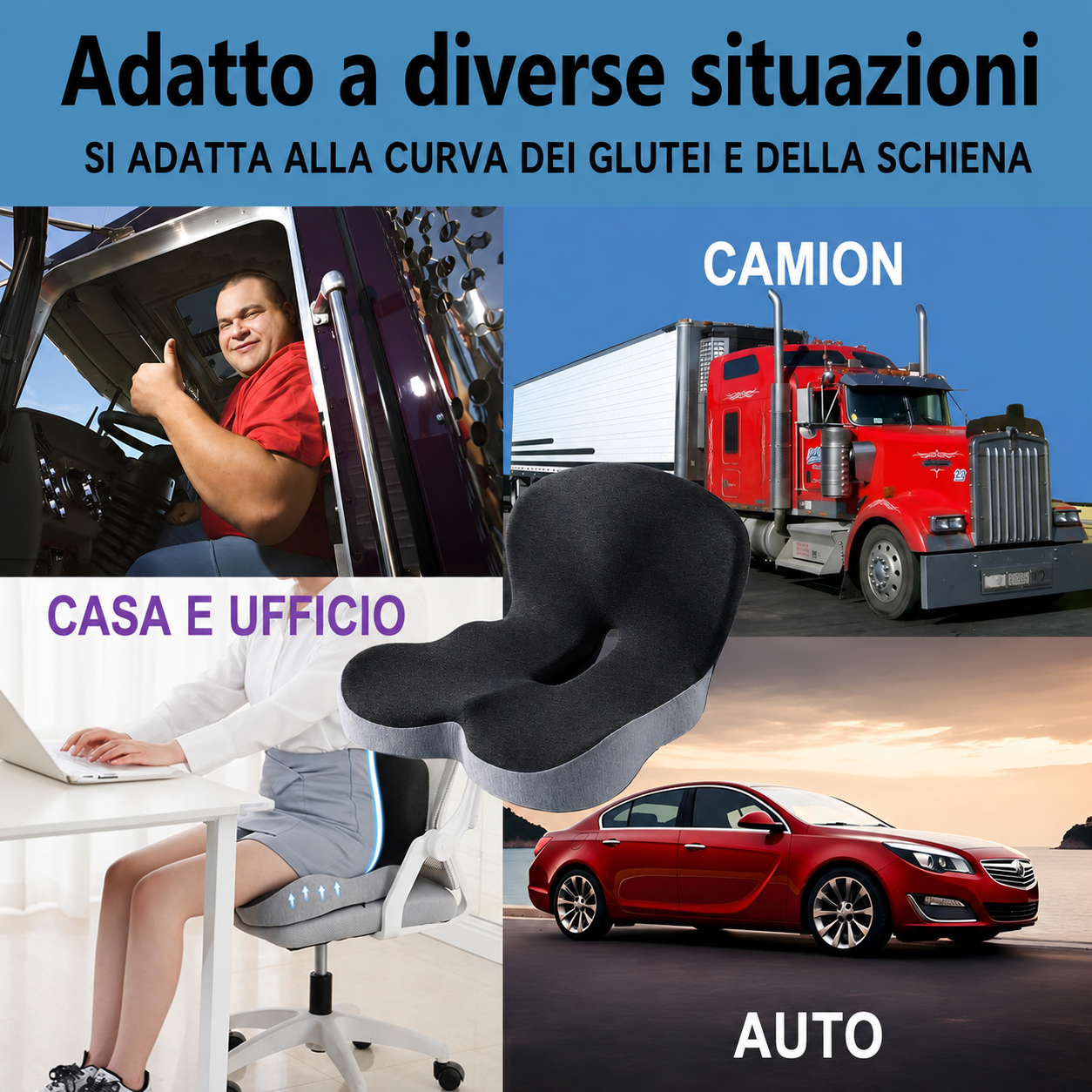 Cuscino Lombare Memory Foam Auto