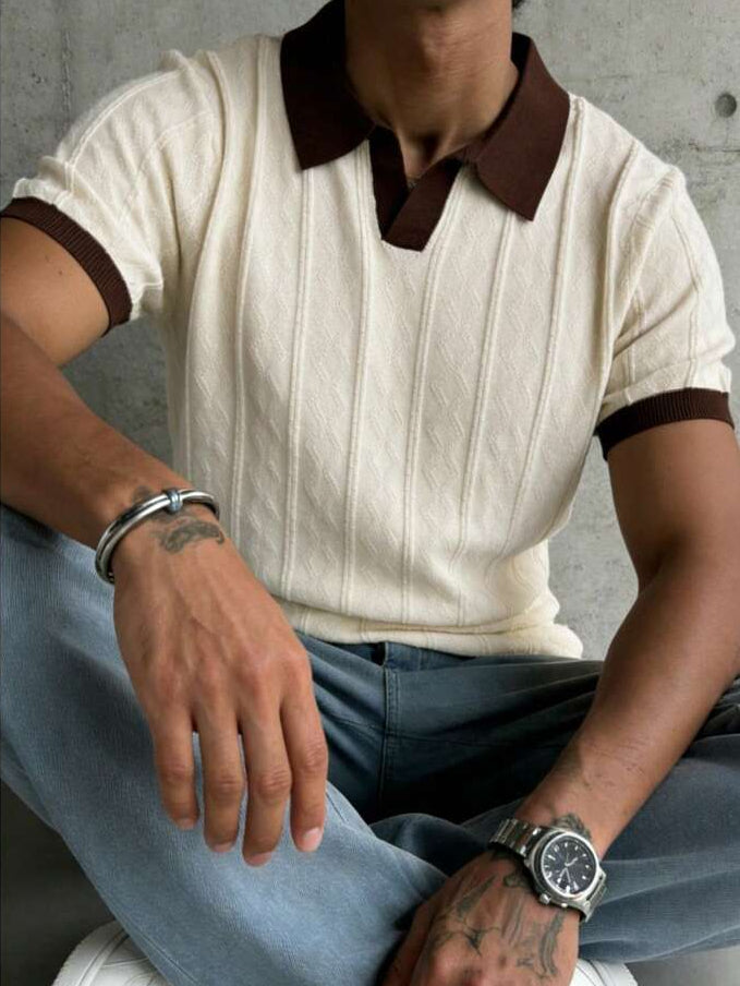 Maglia Estiva Uomo Scollo a Goccia