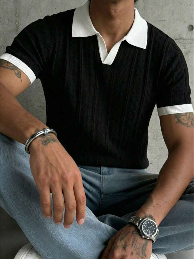 Maglia Estiva Uomo Scollo a Goccia