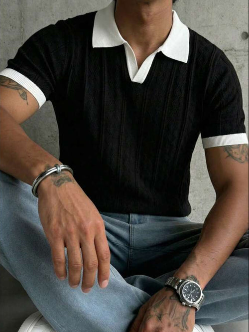 Maglia Estiva Uomo Scollo a Goccia